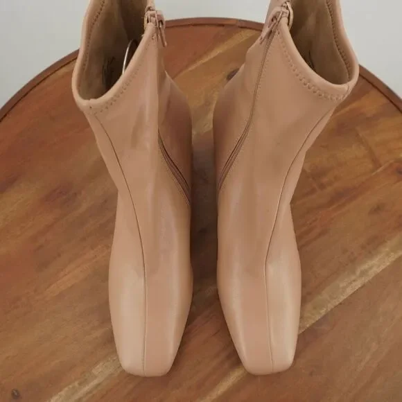 Steve Madden Womens Harli Ankle Boots Booties Faux Leather Blush Pink Heeled 10M - Picture 6 of 9